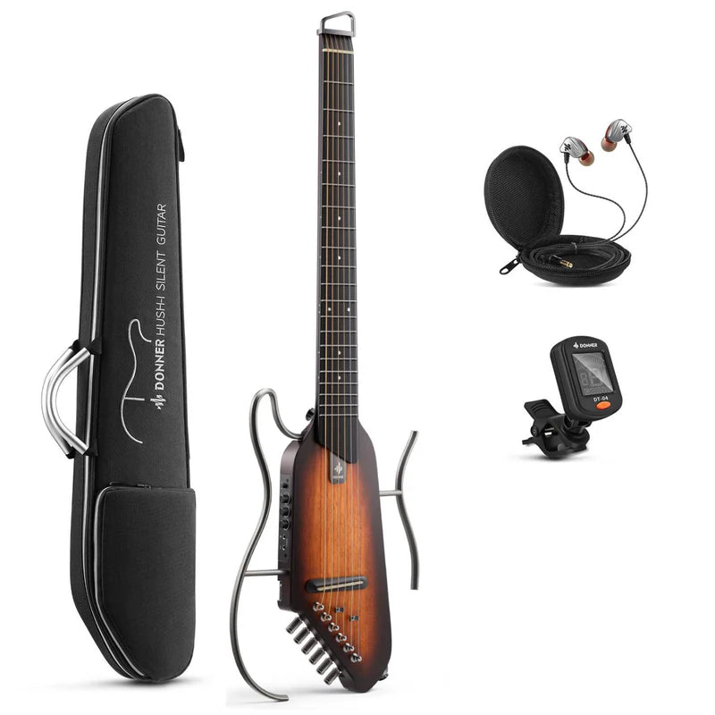 Donner HUSH-I Acoustic-Electric Guitar Kit for Travel Silent Practice