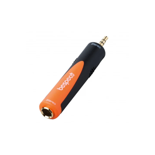 Bespeco SLAD140 - 3.5 mm stereo jack plug (male) to 6.3 mm stereo jack socket (female)