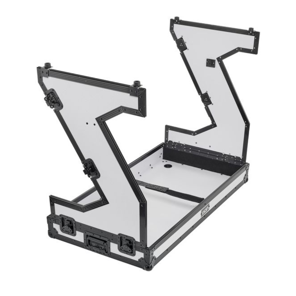 UDG U91072WH - Ultimate Flight Case Portable Z-Style DJ Table White Plus (Wheels)