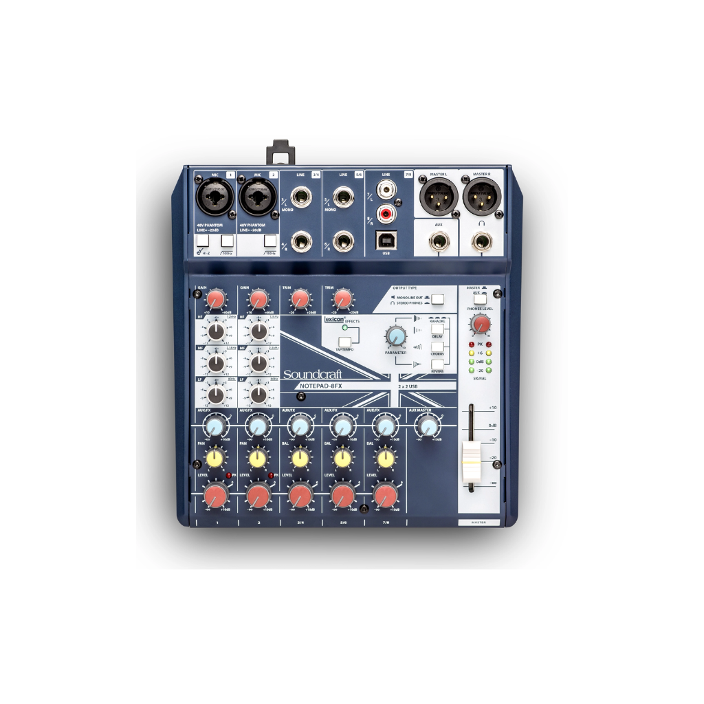 Soundcraft Notepad-8FX with USB I/O and Lexicon Effects