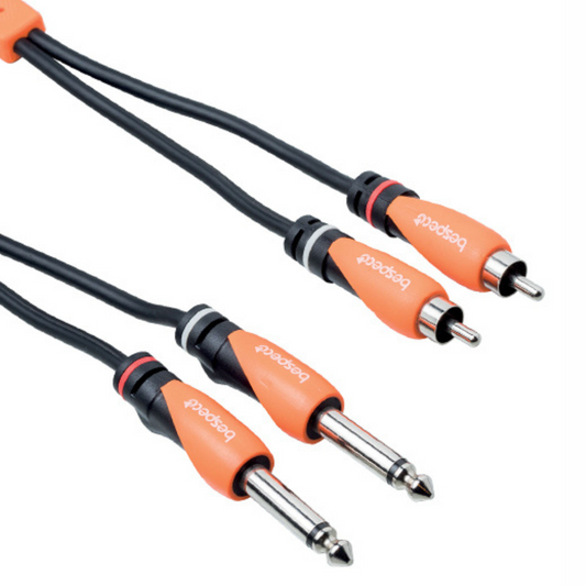 Bespeco SILOS SLY2JR two 6.3 mm Jack to two RCA Audio Cable