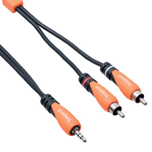 Bespeco SLYMSR 3.5 mm Stereo Jack to two RCA Audio Cable