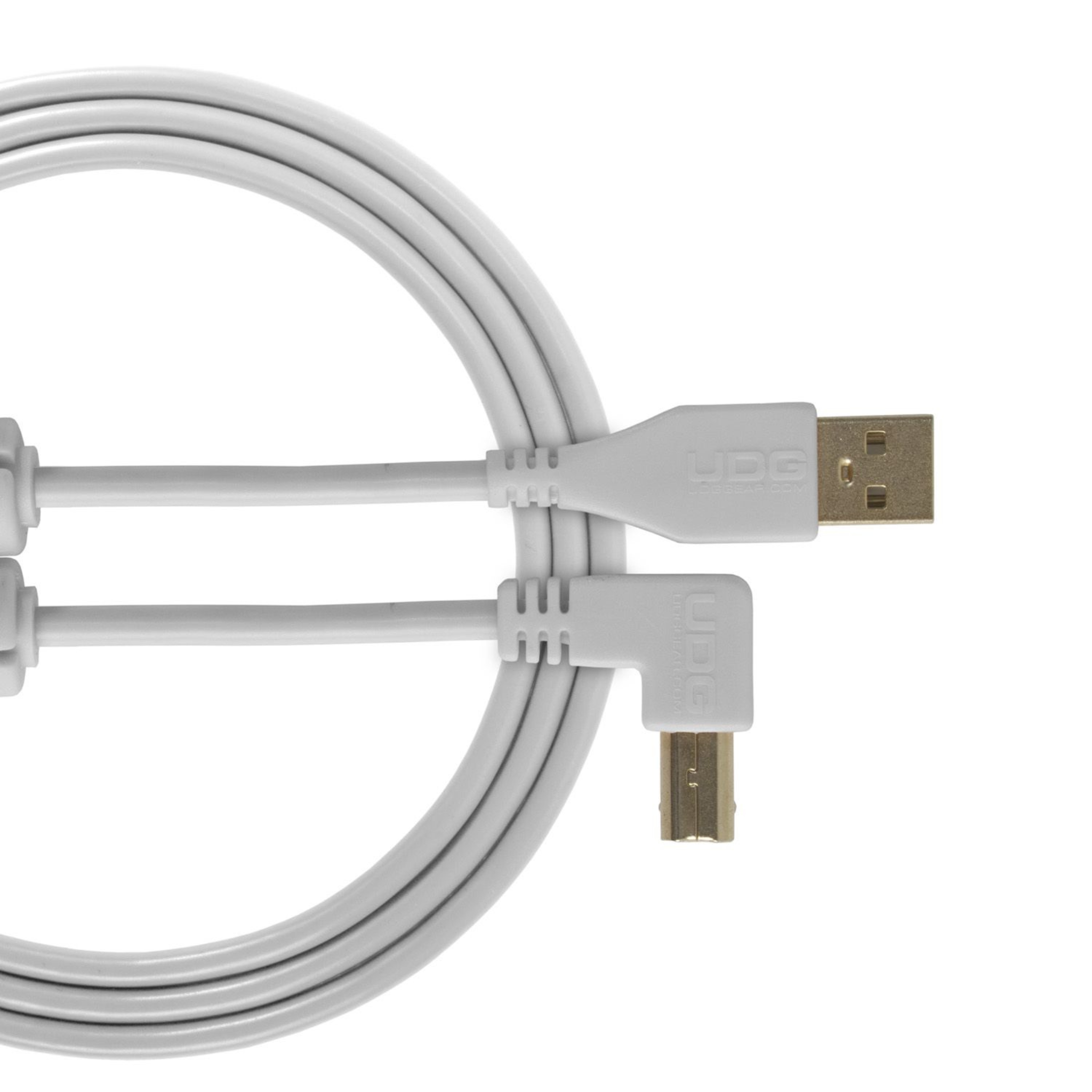 U95005WH - UDG Ultimate Audio Cable USB 2.0 A-B White Angled 2m