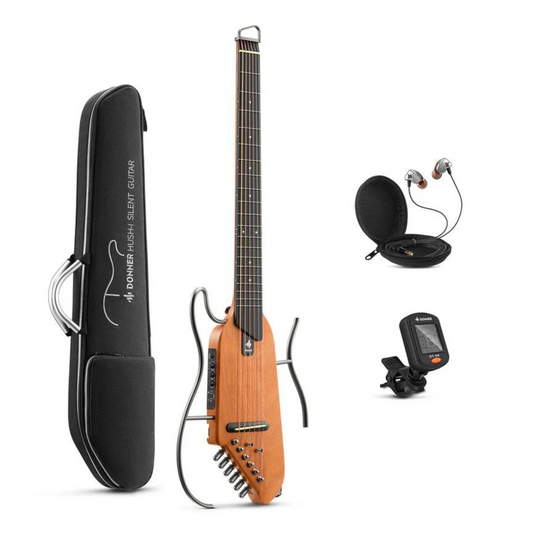 Donner HUSH-I Acoustic-Electric Guitar Kit for Travel Silent Practice