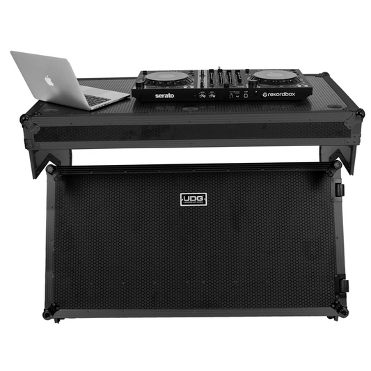 UDG U91072BL - Ultimate Flight Case Portable Z-Style DJ Table Black Plus (Wheels)