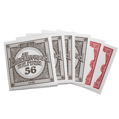 Ernie Ball - Medium Earthwood 80/20 Bronze Acoustic Guitar Strings 13-56 Gauge