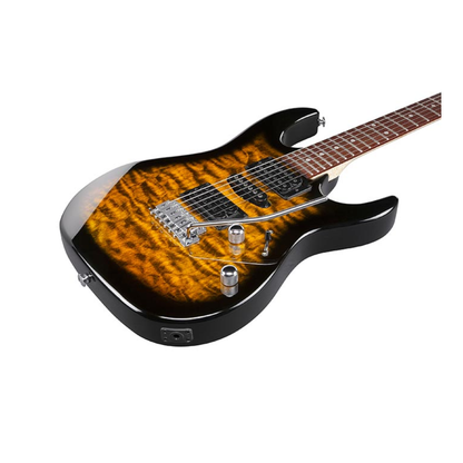 Ibanez GRX70QA-SB 6 String Solid Body Electric Guitar – Sunburst