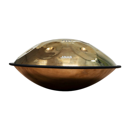 Anas Handpan H-Series D-Minor Scale, Gold Finish, Includes Deluxe Gig Bag