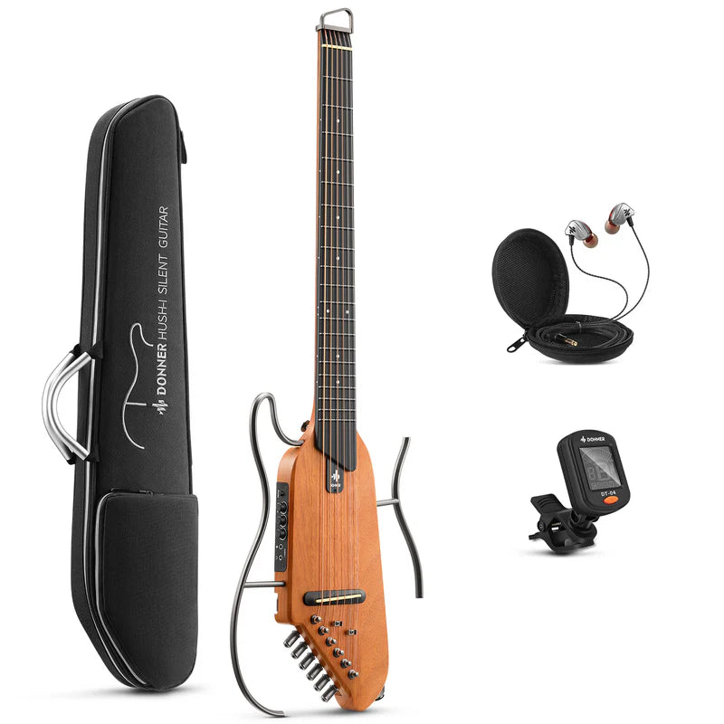 Donner HUSH-I Acoustic-Electric Guitar Kit for Travel Silent Donner HUSH-I Acoustic-Electric Guitar Kit for Travel Silent