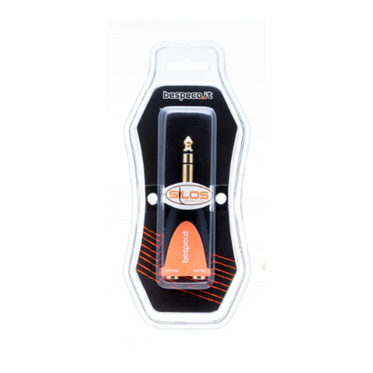 Bespeco SLAD230 - 6.3 mm stereo jack plug to 2 x AUX 3.5 mm stereo jack (female) socket adapter