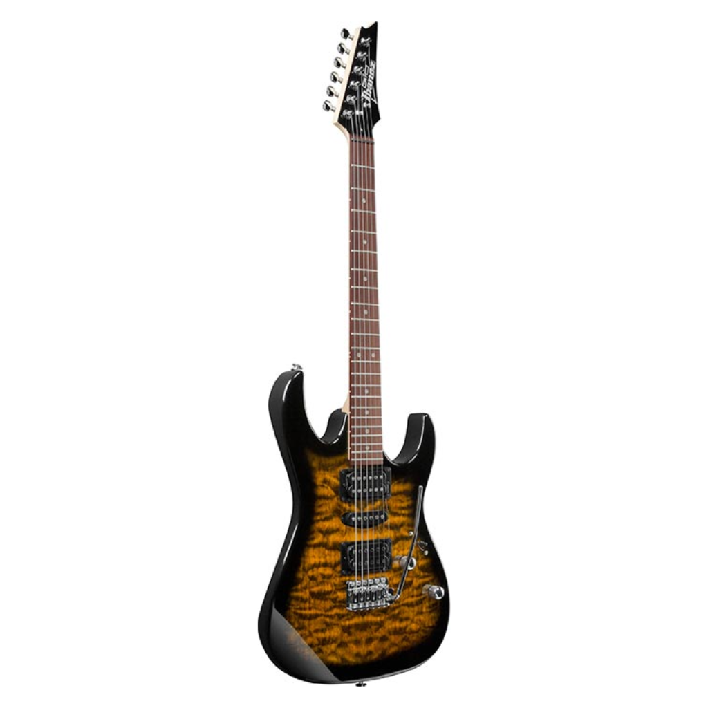 Ibanez GRX70QA-SB 6 String Solid Body Electric Guitar – Sunburst