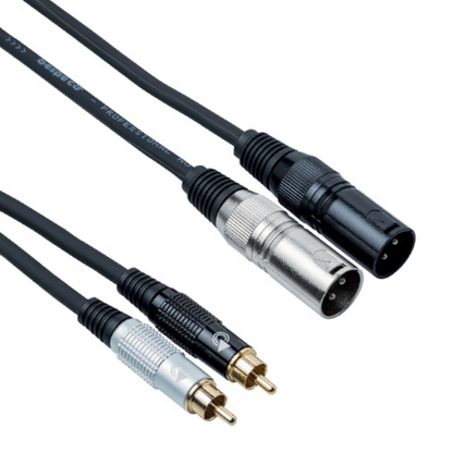 Bespeco EAY2X2R 2 RCA to 2 XLR Male Audio Cable