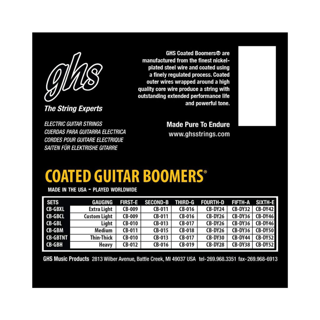 GHS CB-GBXL Extra Light Coated Boomers 09-42 Electric Guitar Strings
