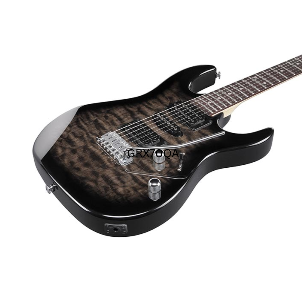 Ibanez GRX70QA-TKS 6 String Solid Body Electric Guitar – Transparant Black Sunburst