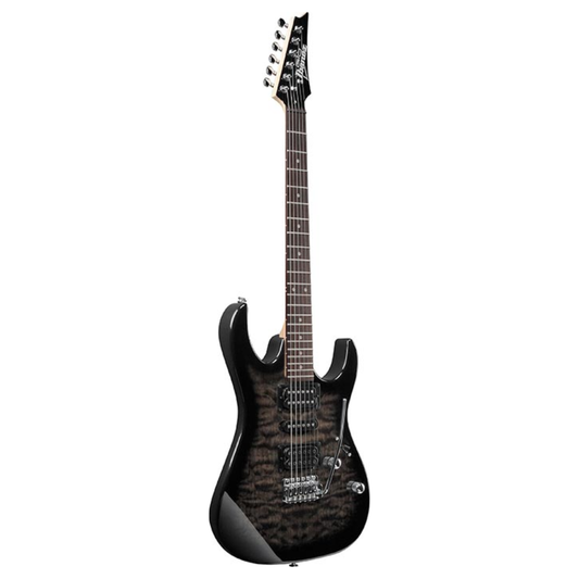 Ibanez GRX70QA-TKS 6 String Solid Body Electric Guitar – Transparant Black Sunburst