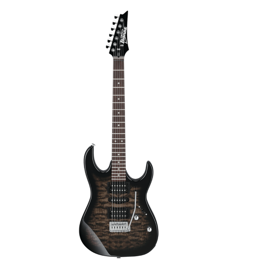 Ibanez GRX70QA-TKS 6 String Solid Body Electric Guitar – Transparant Black Sunburst