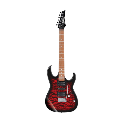 Ibanez GRX70QA TRB 6 String Solid Body Electric Guitar - Transparent Red Burst