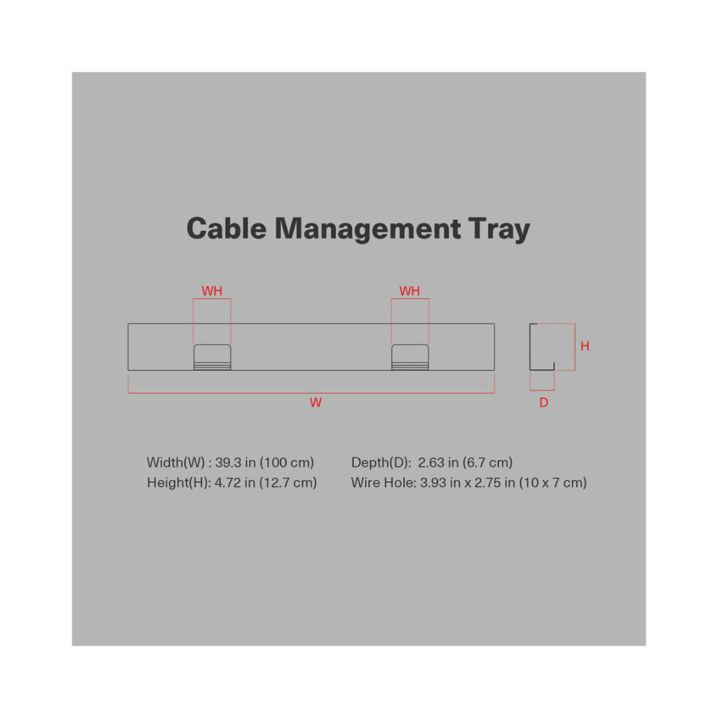 Wavebone Headquarter Workstation Cable Management Tray