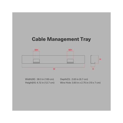 Wavebone Headquarter Workstation Cable Management Tray