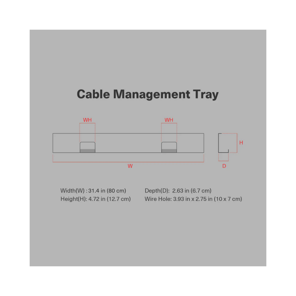 Wavebone Star Rover Workstation Cable Management Tray