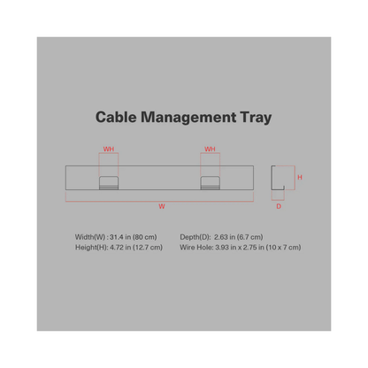Wavebone Star Rover Workstation Cable Management Tray
