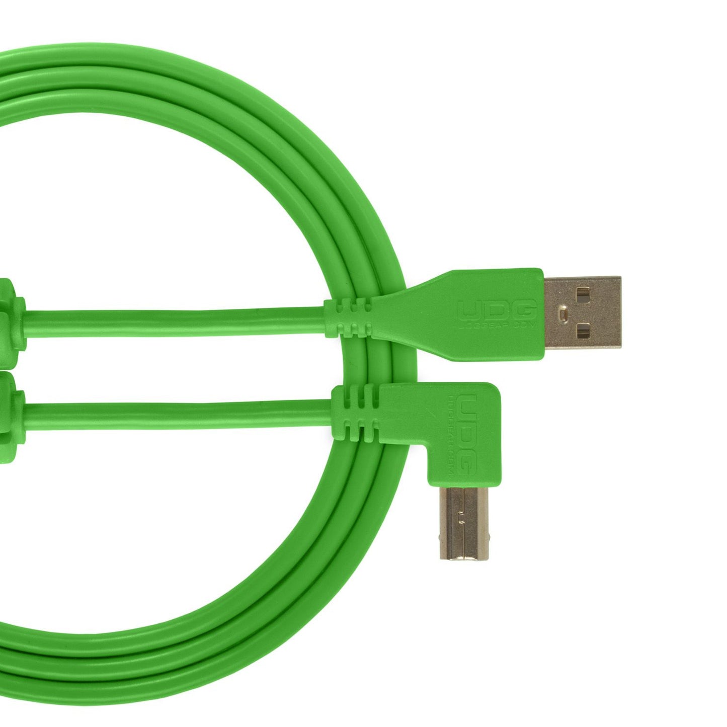 U95005GR - UDG Ultimate Audio Cable USB 2.0 A-B Green Angled 2m