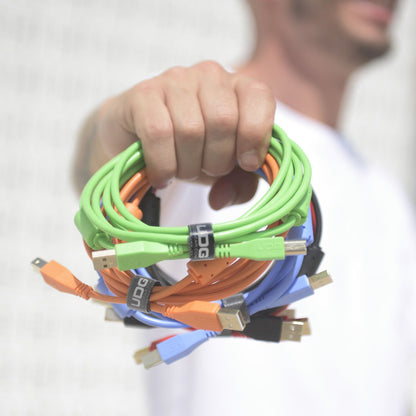 U95005GR - UDG Ultimate Audio Cable USB 2.0 A-B Green Angled 2m