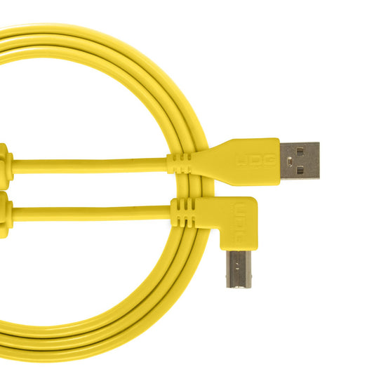 U95005YL - UDG Ultimate Audio Cable USB 2.0 A-B Yellow Angled 2m