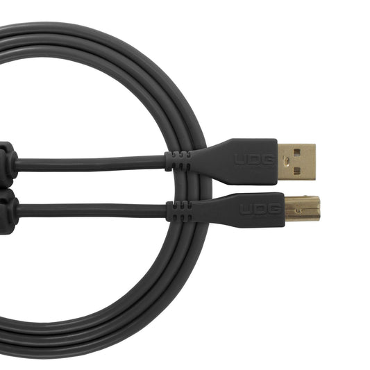 U95002BL - UDG Ultimate Audio Cable USB 2.0 A-B Black Straight 2m