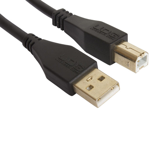 U95002BL - UDG Ultimate Audio Cable USB 2.0 A-B Black Straight 2m