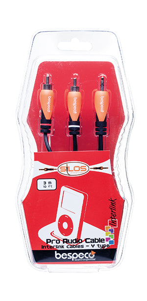 Bespeco SLYMSR 3.5 mm Stereo Jack to two RCA Audio Cable